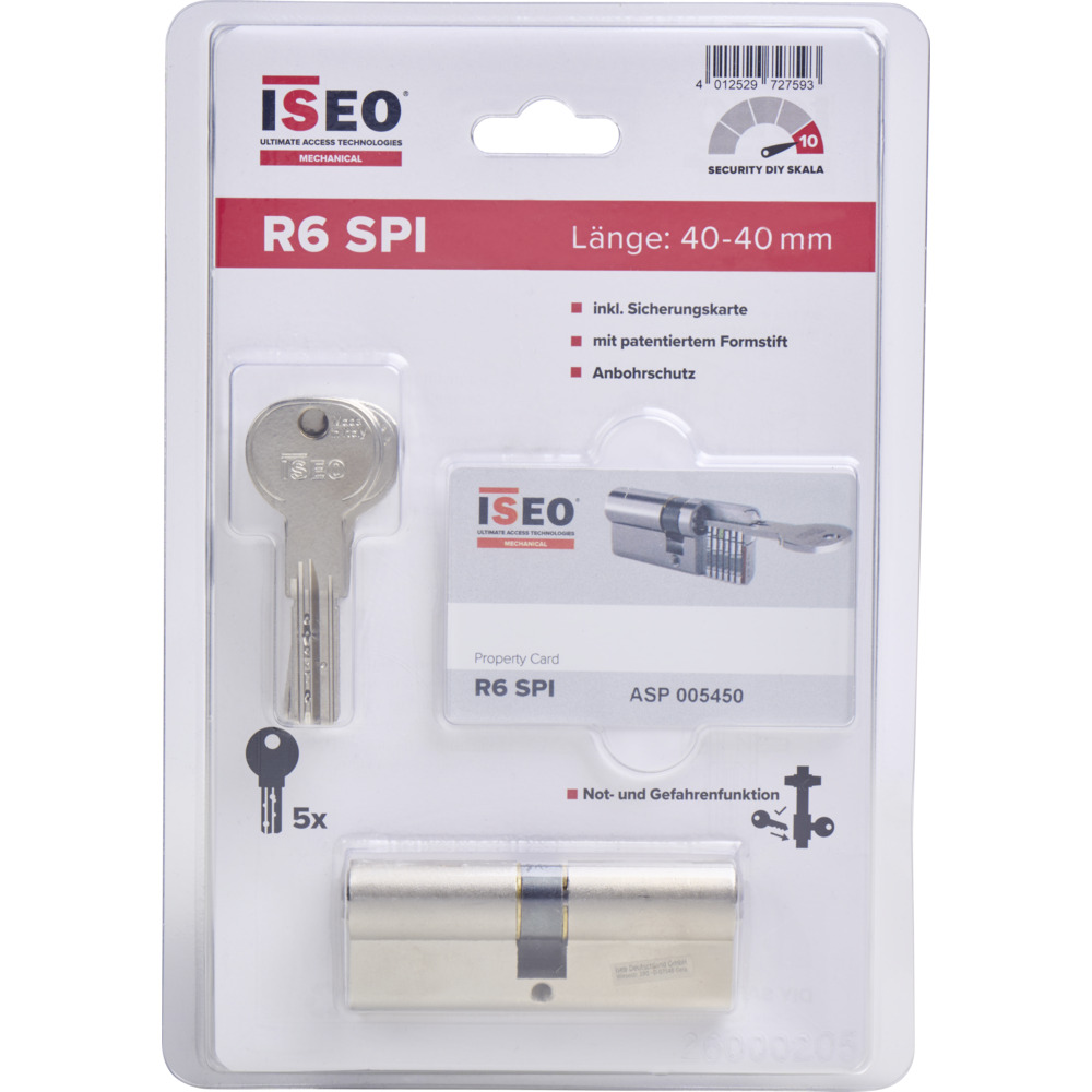 ISEO&reg; Schlie&szlig;zylinder R6 SPI 40/40 VS image number 1