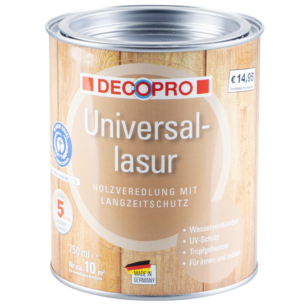DECOPRO Universal-Lasur seidenglänzend in kiefer für innen und außen