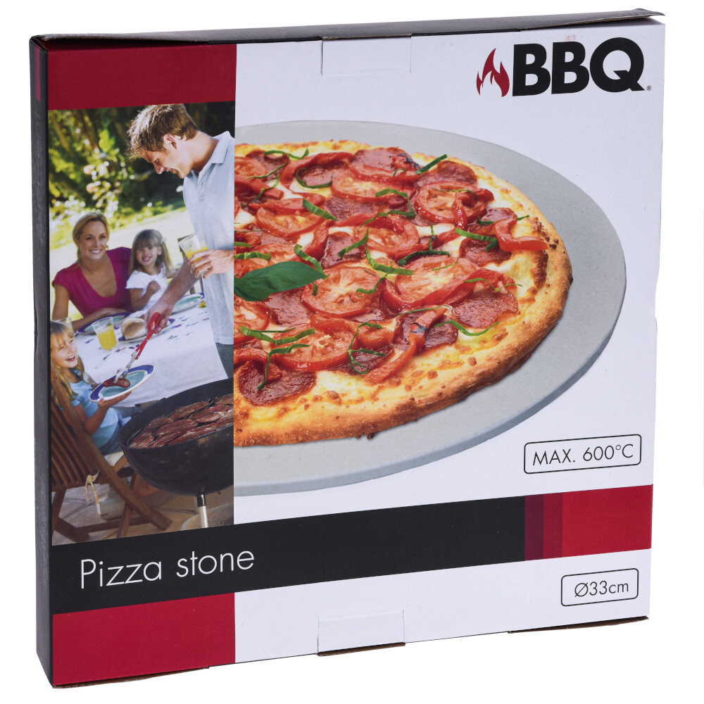 Pizzastein für Grill oder Ofen 33 cm naturbelassen bis maximal 600 °C