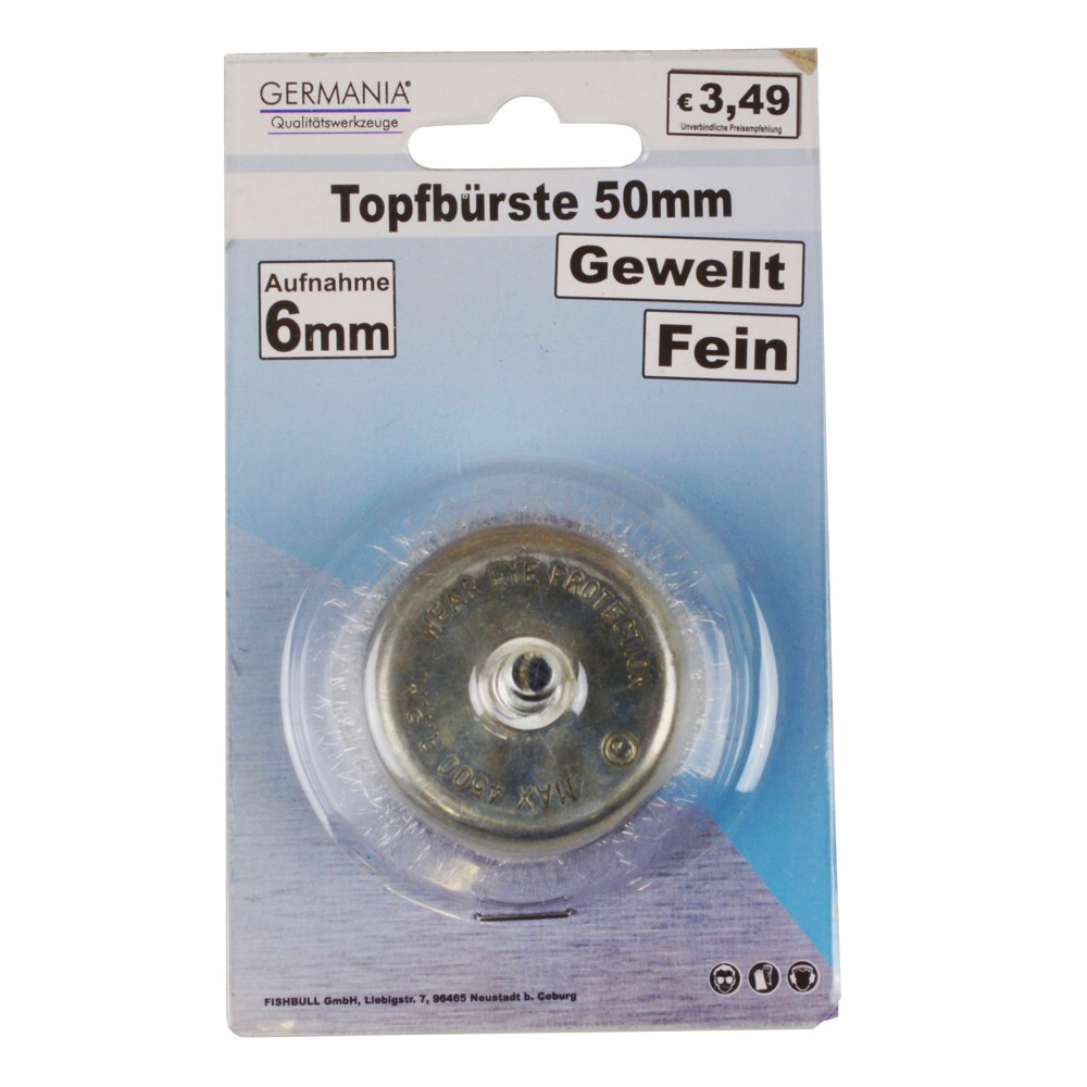 Topfbürste fein gewellt Ø50mm Stahldraht image number 1