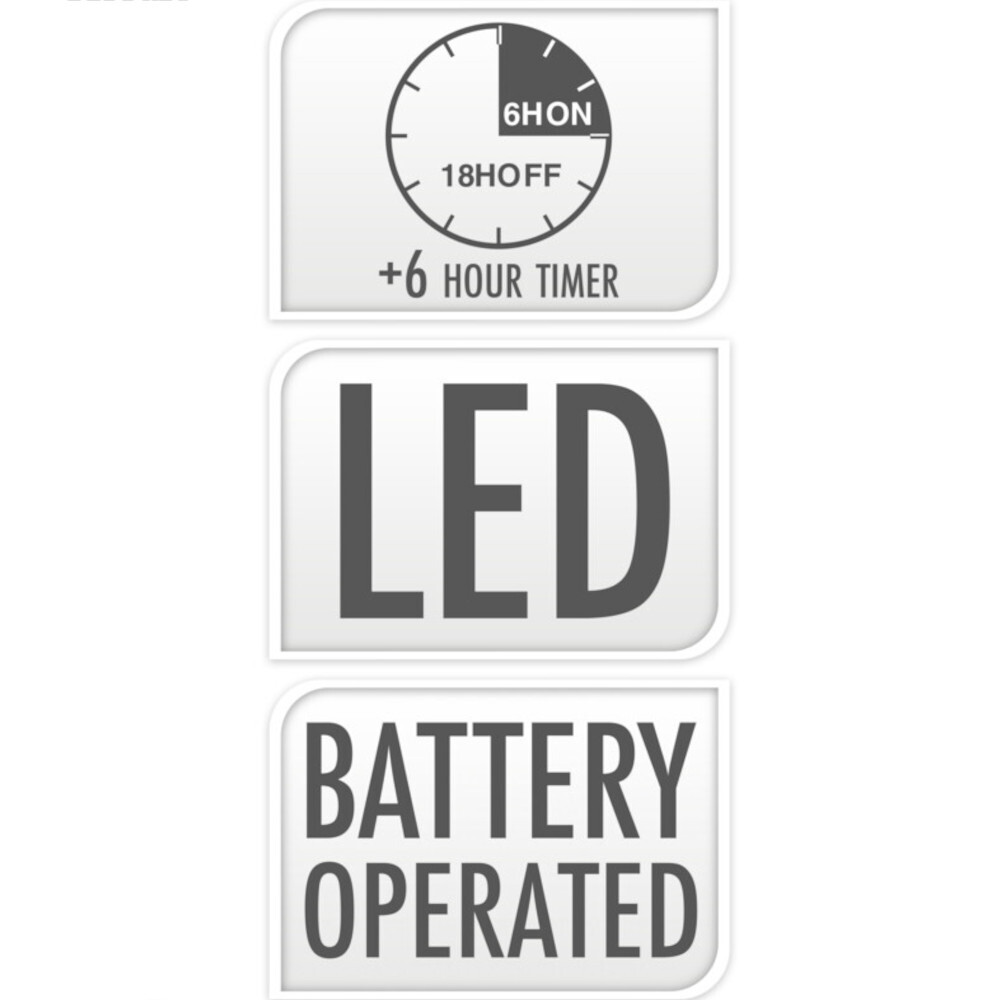 LED-Lichterzweige 75 cm mit 24 warmweißen LEDs und Timerfunktion image number 1