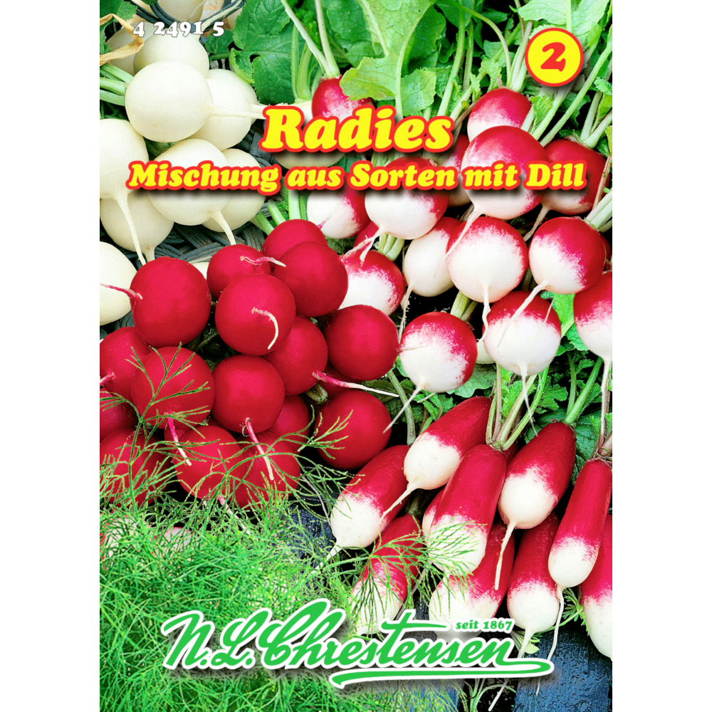 Saatgut Radies Mix mit Dill ca. 6-8 laufende Meter image number 0