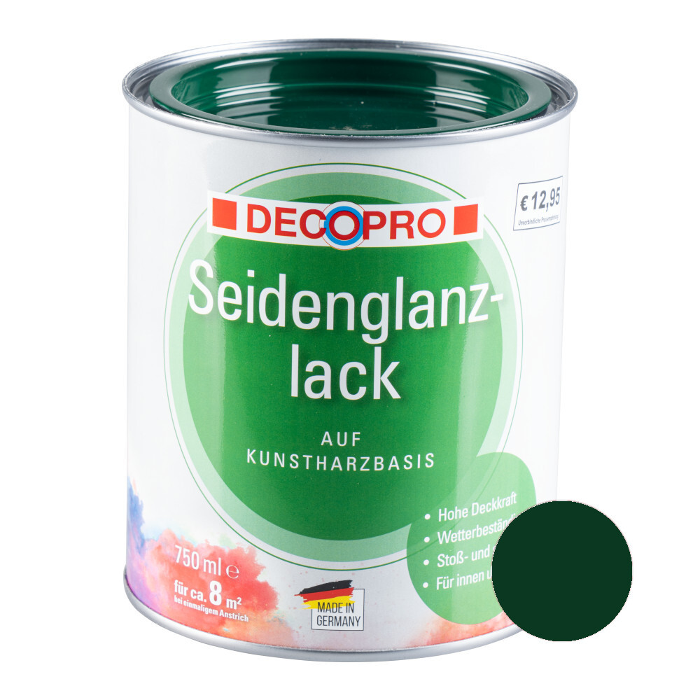 DECOPRO Seidenglanzlack moosgrün RAL 6005 für innen und außen image number 0