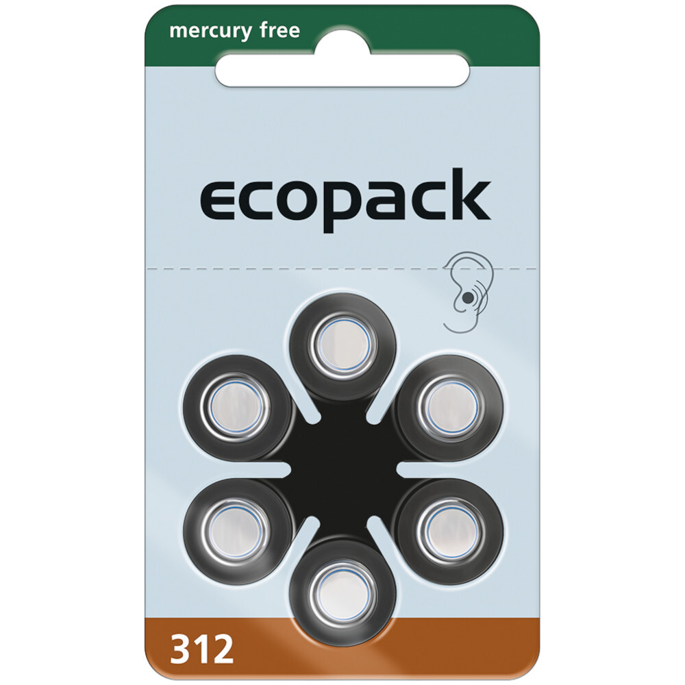 ECO Pack Hörgerätebatterie Typ312 image number 0