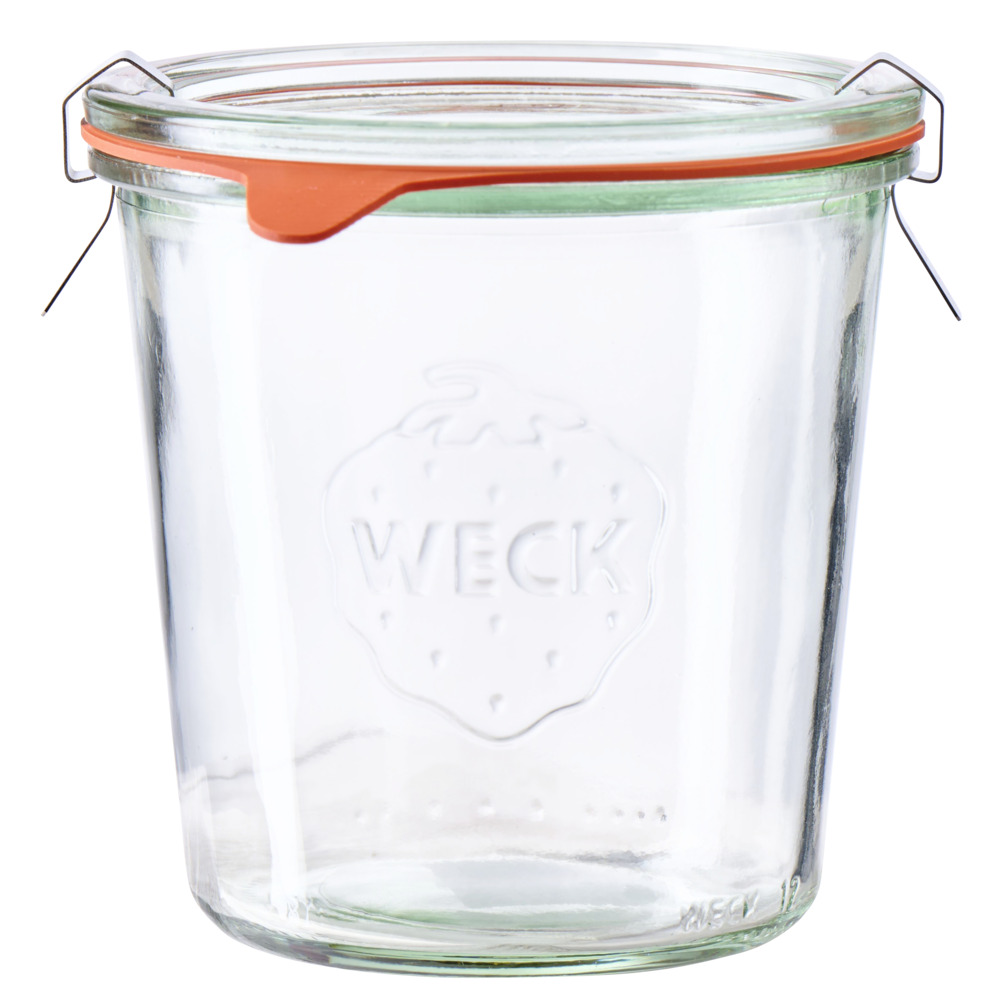 WECK® Einmach-Glas 500 ml mit Deckel, Einmachring und Klammern