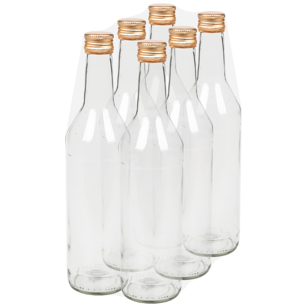 Glas-Flaschen-Set 6 Stück je 500 ml