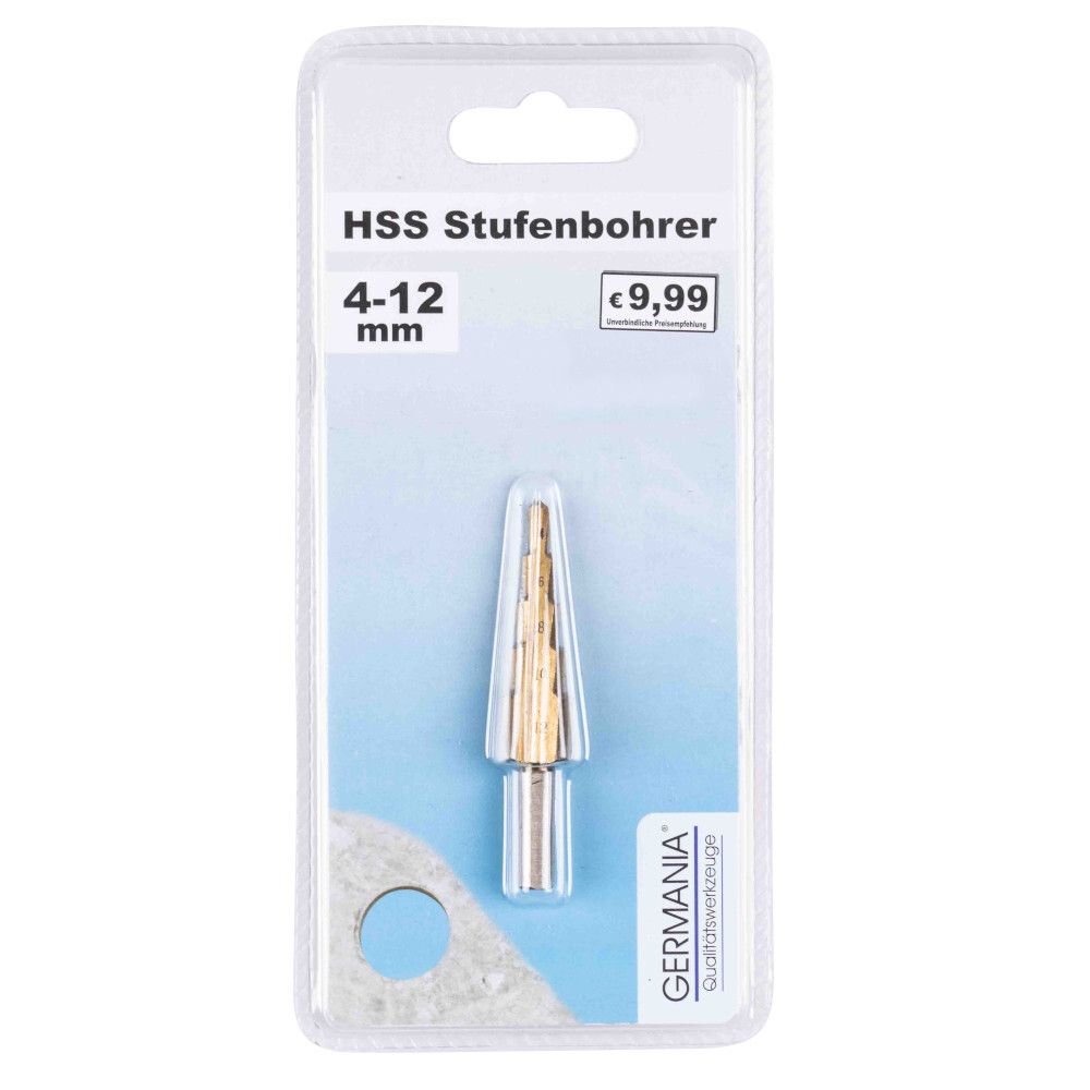 GERMANIA® HSS Stufenbohrer 4-12 mm, titanbeschichtet image number 1