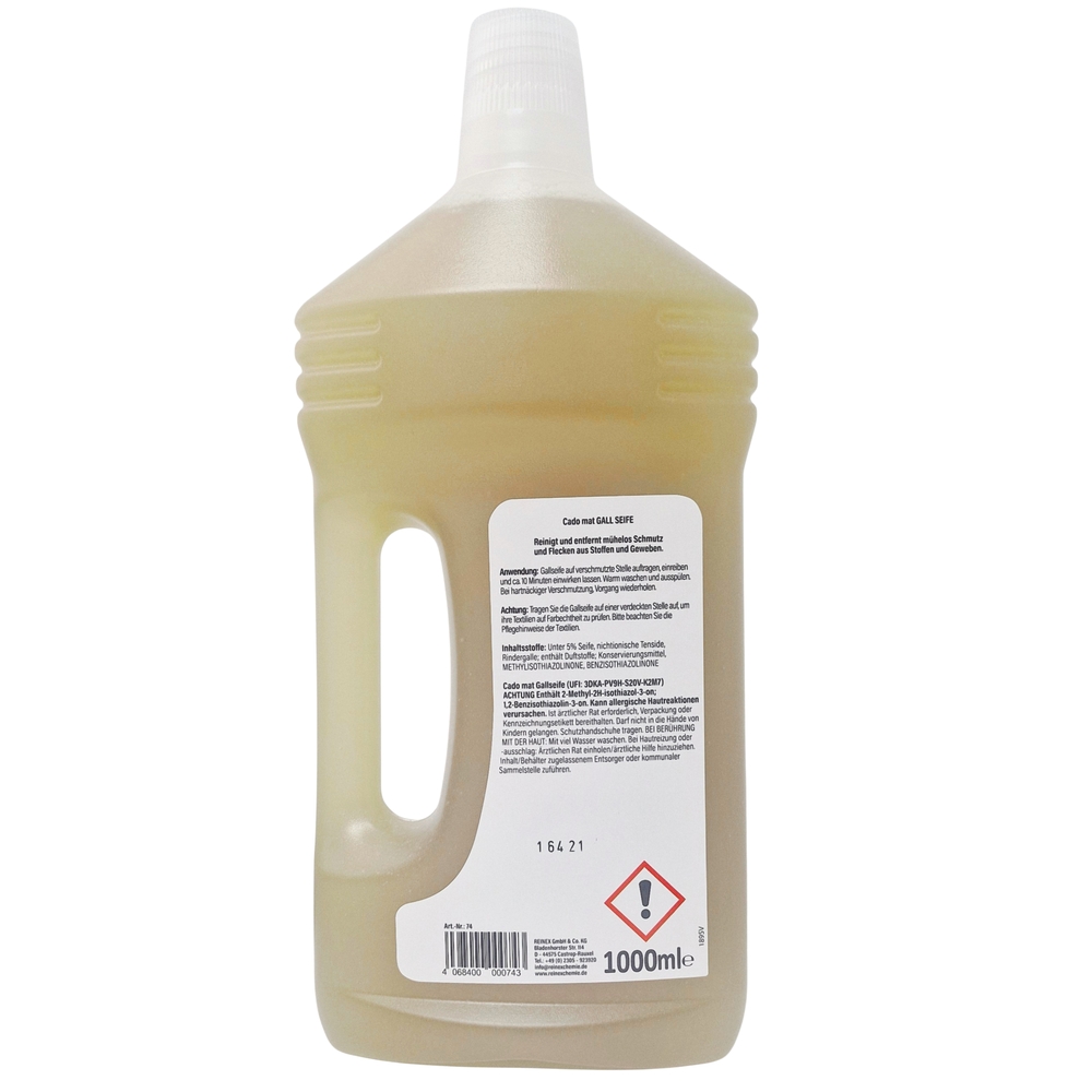 Reinex fl&uuml;ssige Gallseife mit Softb&uuml;rste 1000 ml image number 1