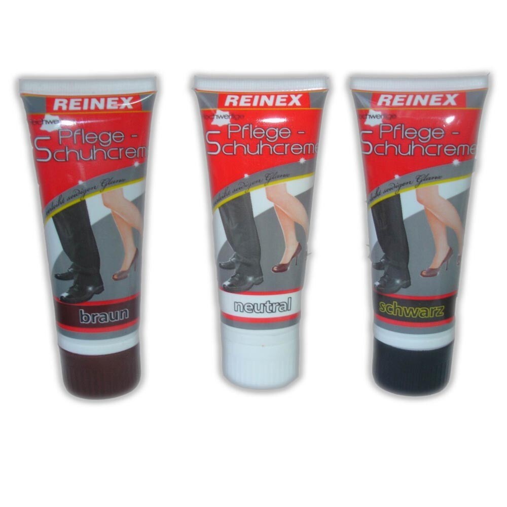 Reinex Schuhcreme 75 ml in verschiedenen Sorten mit Schwammaufträger