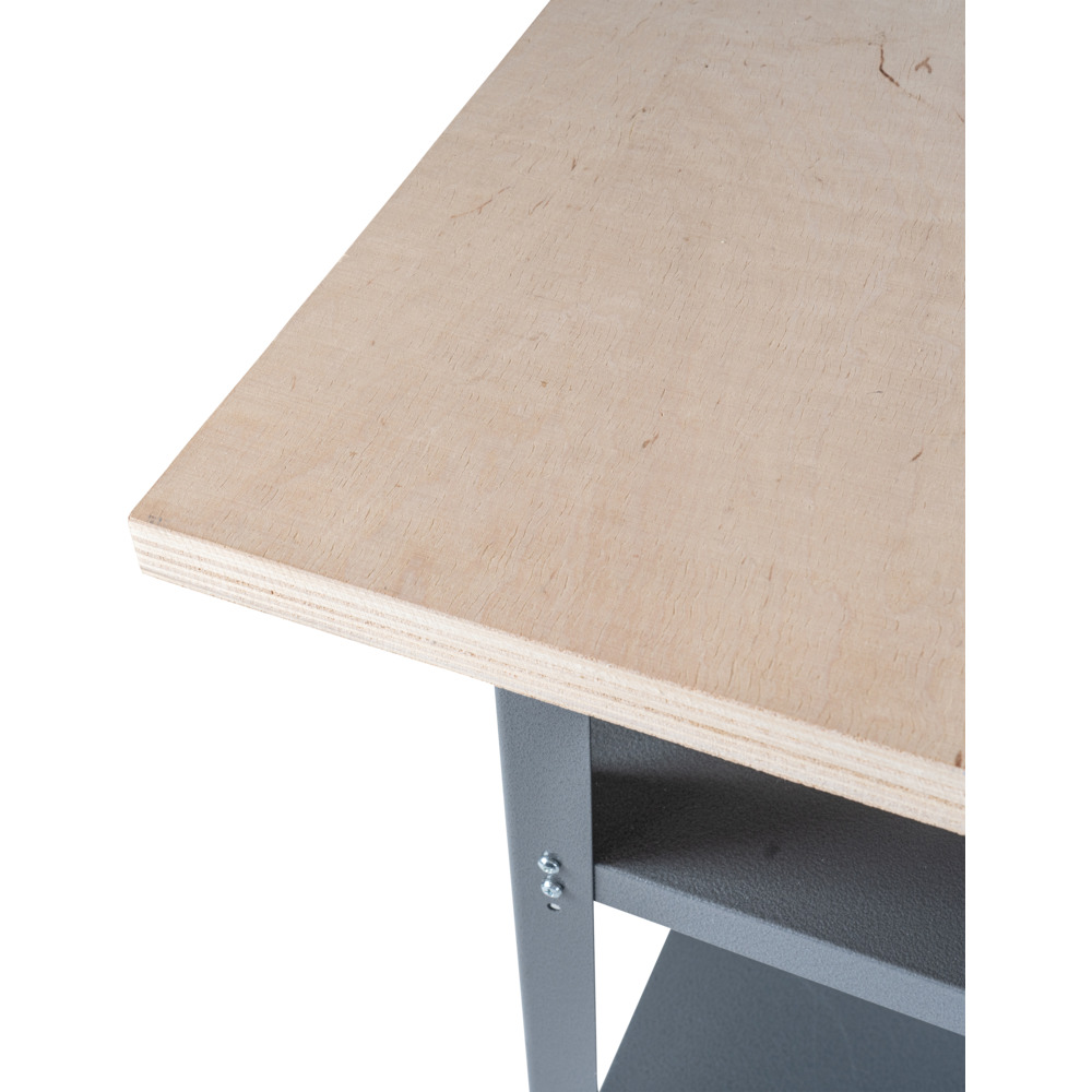 GERMANIA® Werkbank mit Holzplatte und 2 Einlegeböden image number 3