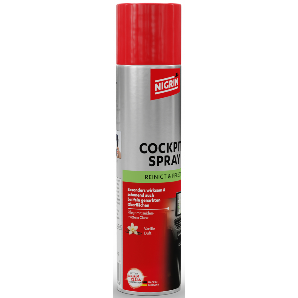 Nigrin Cockpit-Spray, 400 ml, seidenmatt, Vanille image number 1
