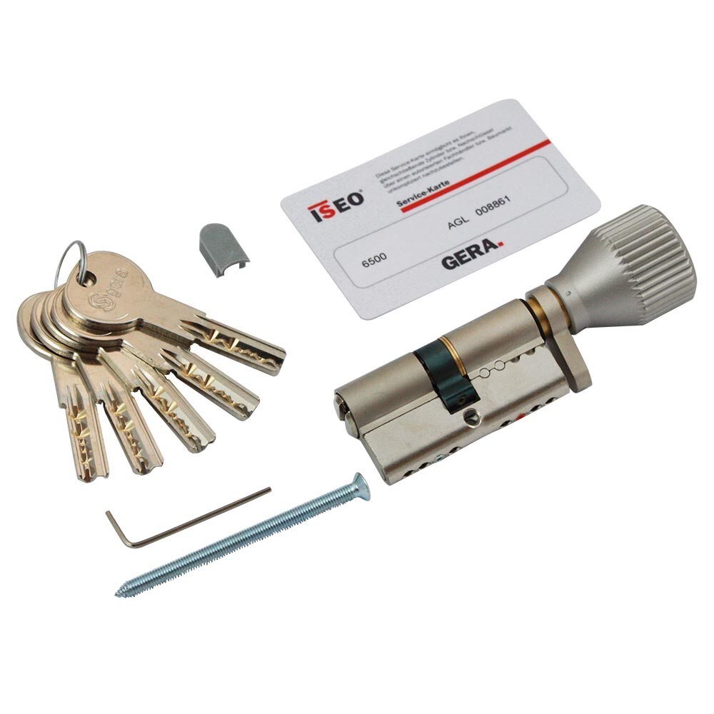 Schließzylinder GERA K-5-WS verstellbar 30-30 mm 5 Schlüssel