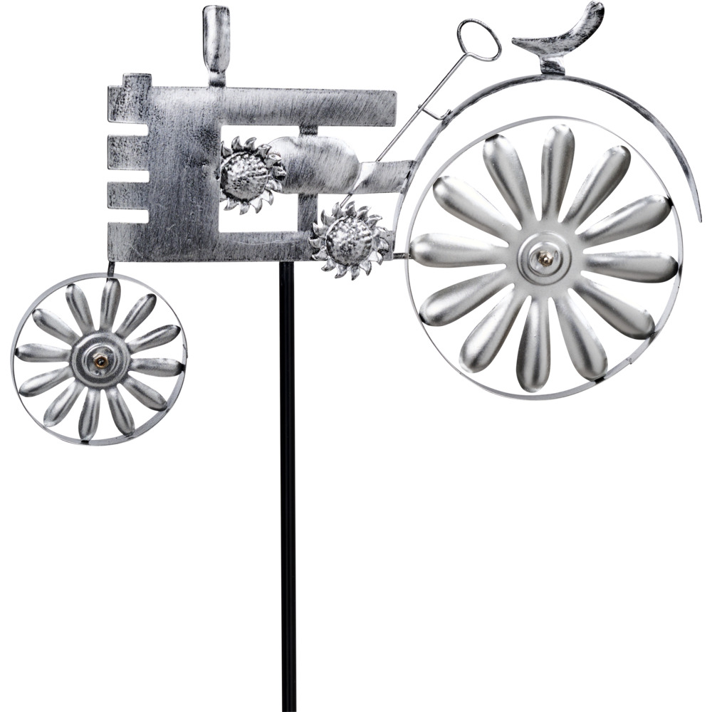 Gartenstecker Windrad 130 cm mit Fahrzeugmotiv und Erdspieß image number 4