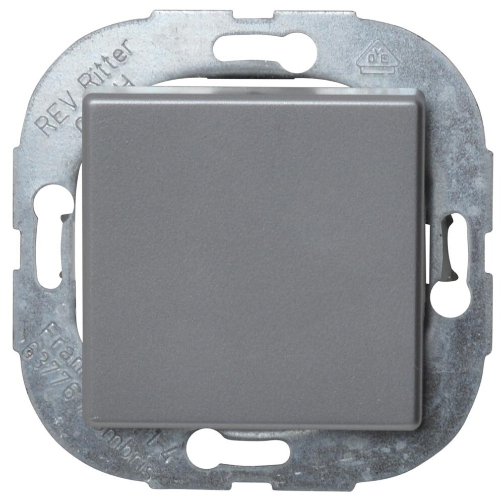 REV Taster Standard Quadro Unterputz-Taster silber image number 0