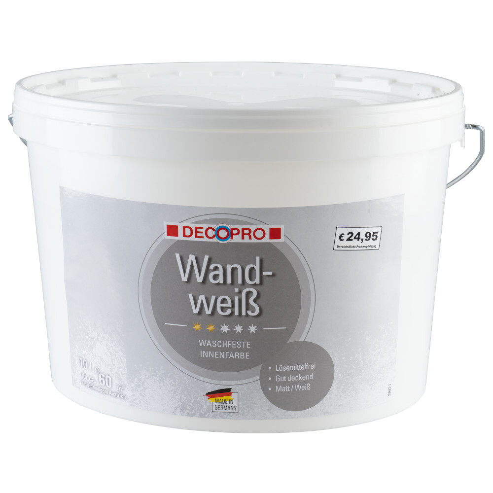 DECOPRO Wandweiß 10 Liter stumpfmatt image number 0