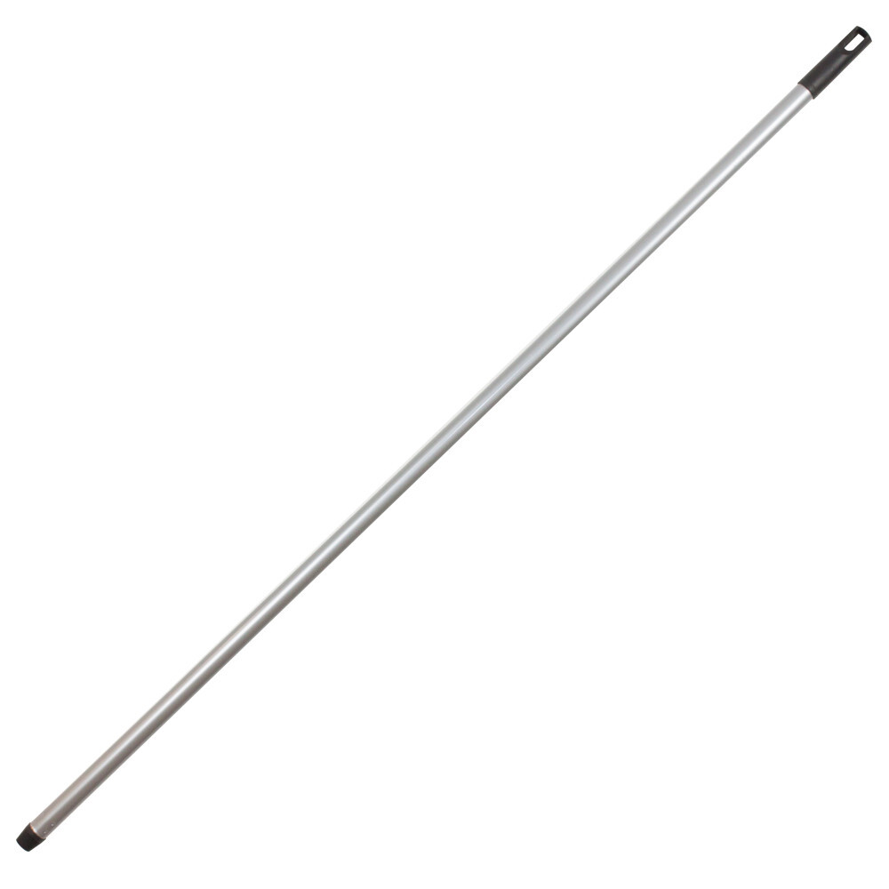 Besenstiel double shine 120 cm aus Metall mit Gewinde und Öse