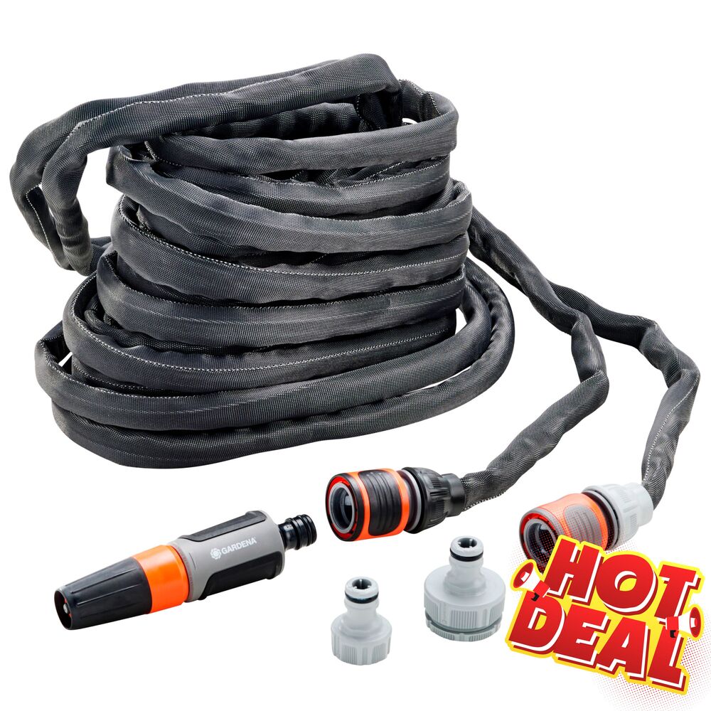 GARDENA Textilschlauch-Set "Liano Life" 1/2", 15 m