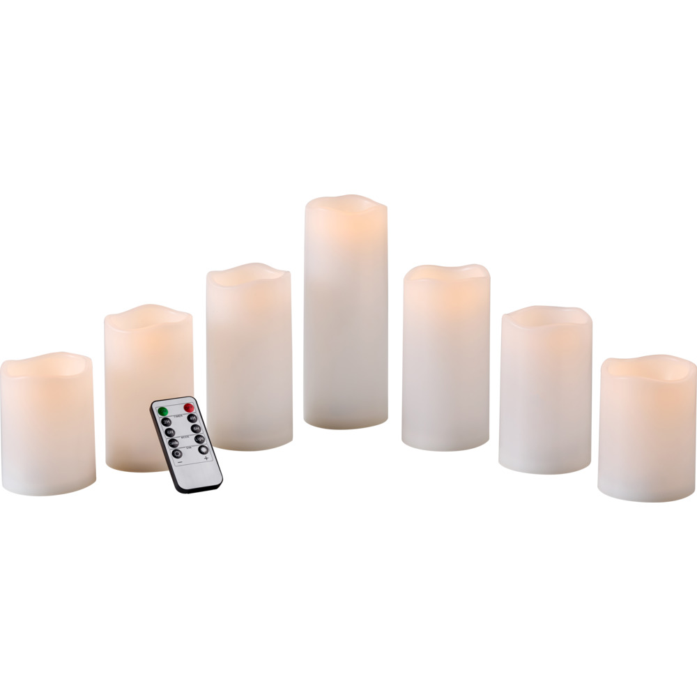 LED-Kerzenset 7-teilig mit Fernbedienung