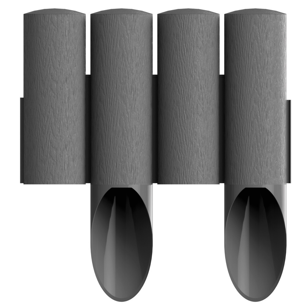 Rasenkante Palisade 10 Stück 2,3 m aus Kunststoff
