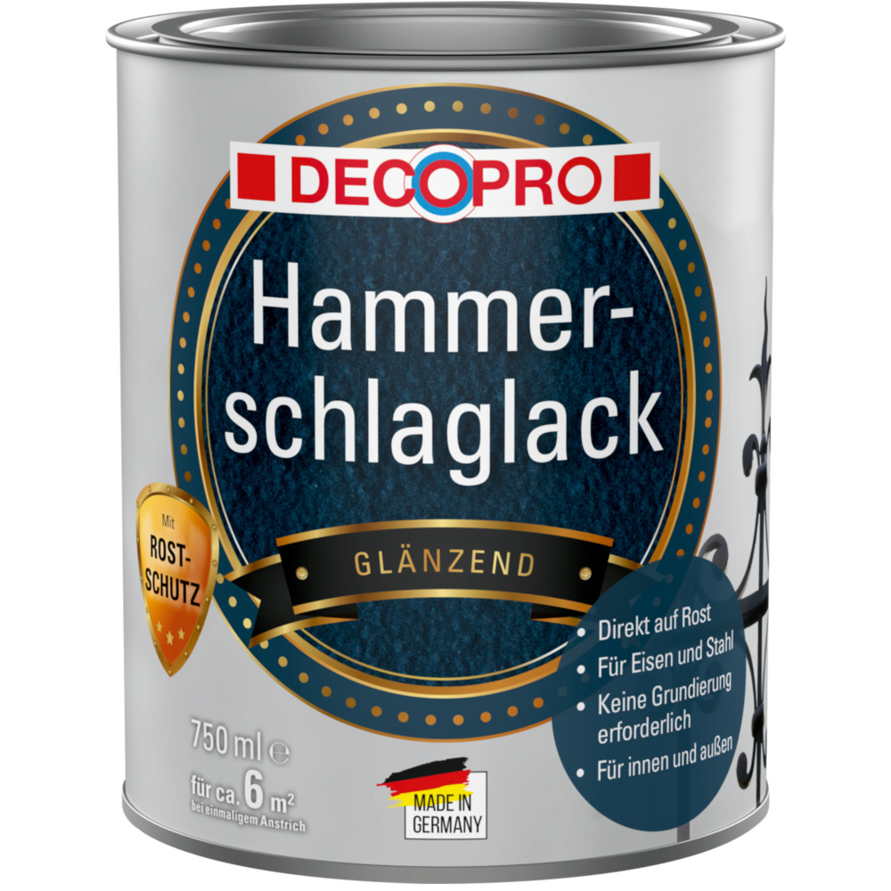 DECOPRO Hammerschlaglack 750 ml anthrazit für innen und außen