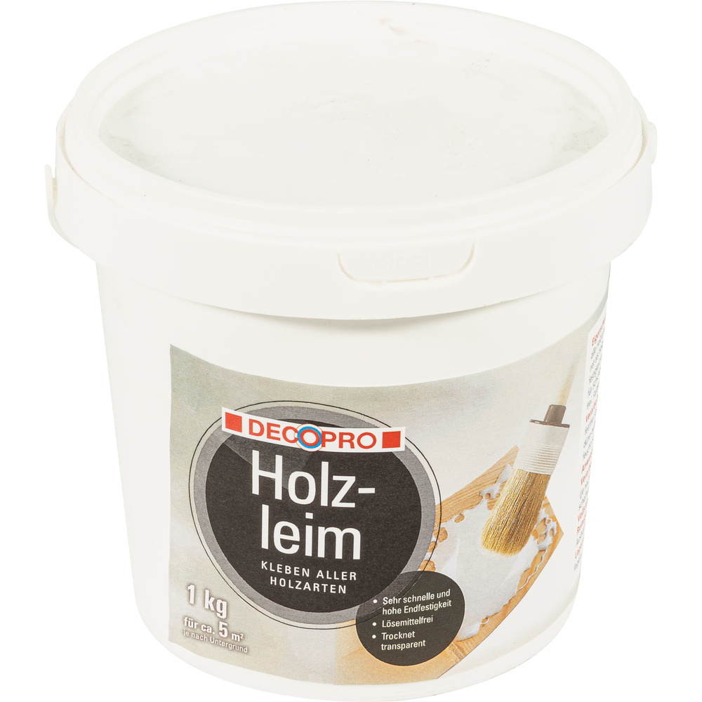 DECOPRO Holzleim im Eimer transparent für sämtlichen Holzarten und Möbelmontage