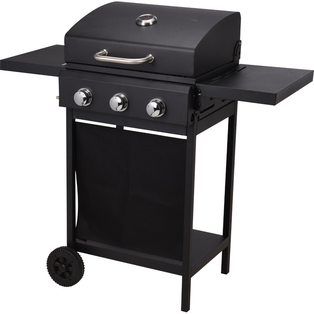 Vaggan BBQ Gasgrill mit 3 Brennern schwarz image number 1