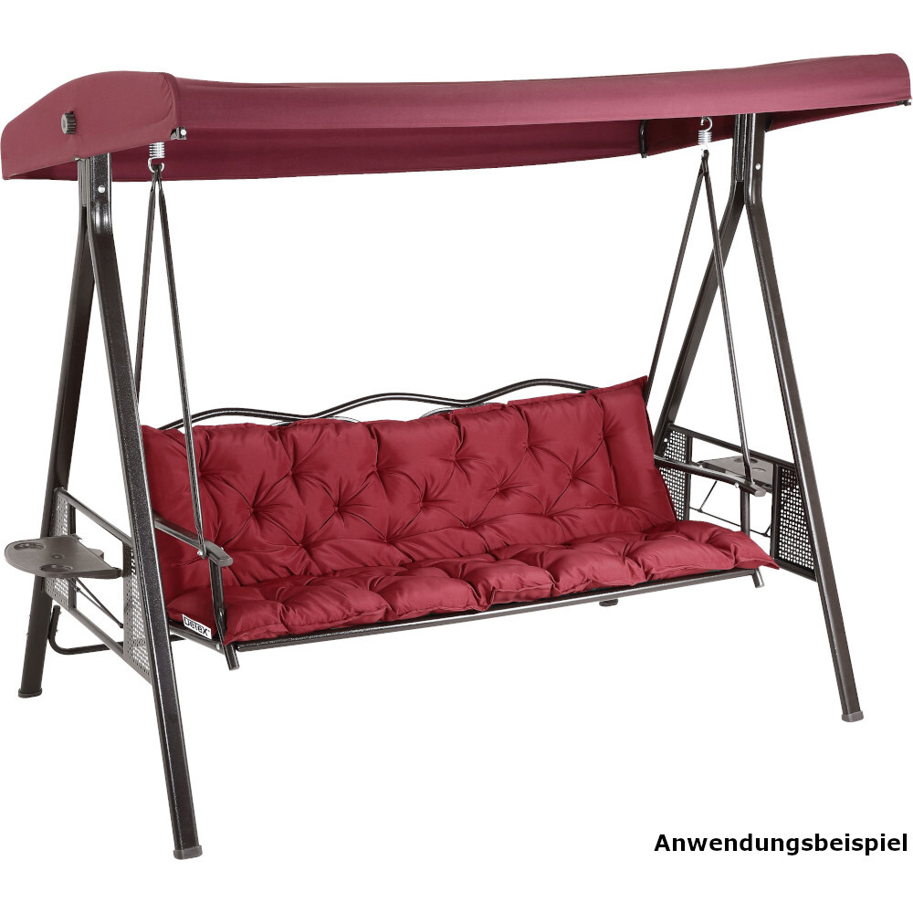 Hollywoodauflage 3 Sitzer 160x5x50 cm, in Burgund image number 3