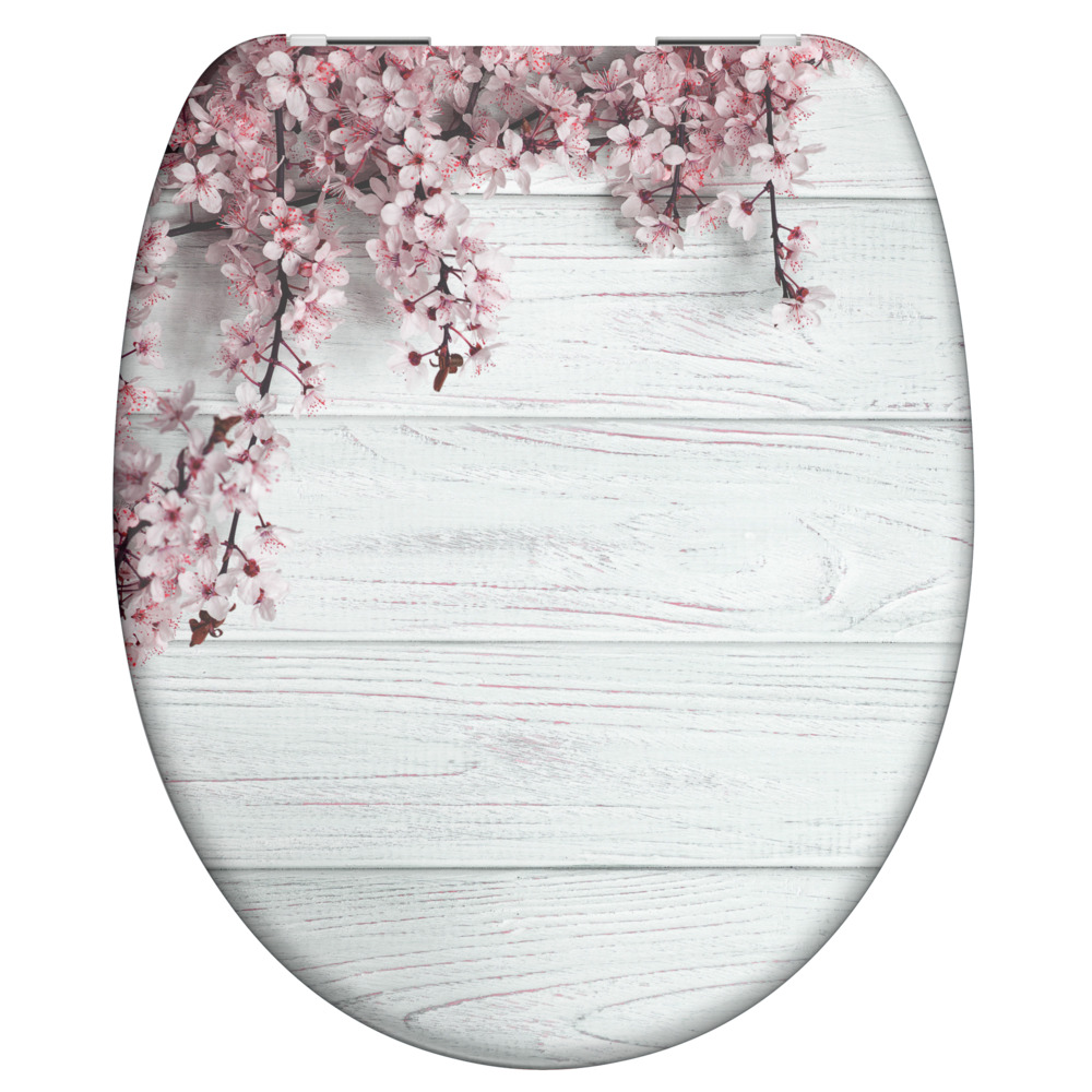 WC-Sitz Duroplast Absenkautomatik Flower & Wood image number 0