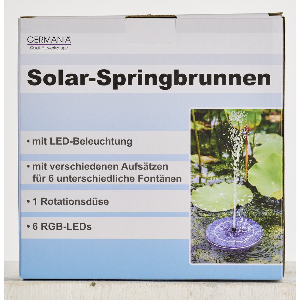 GERMANIA® Solar Springbrunnen mit LED und Rotation image number 1