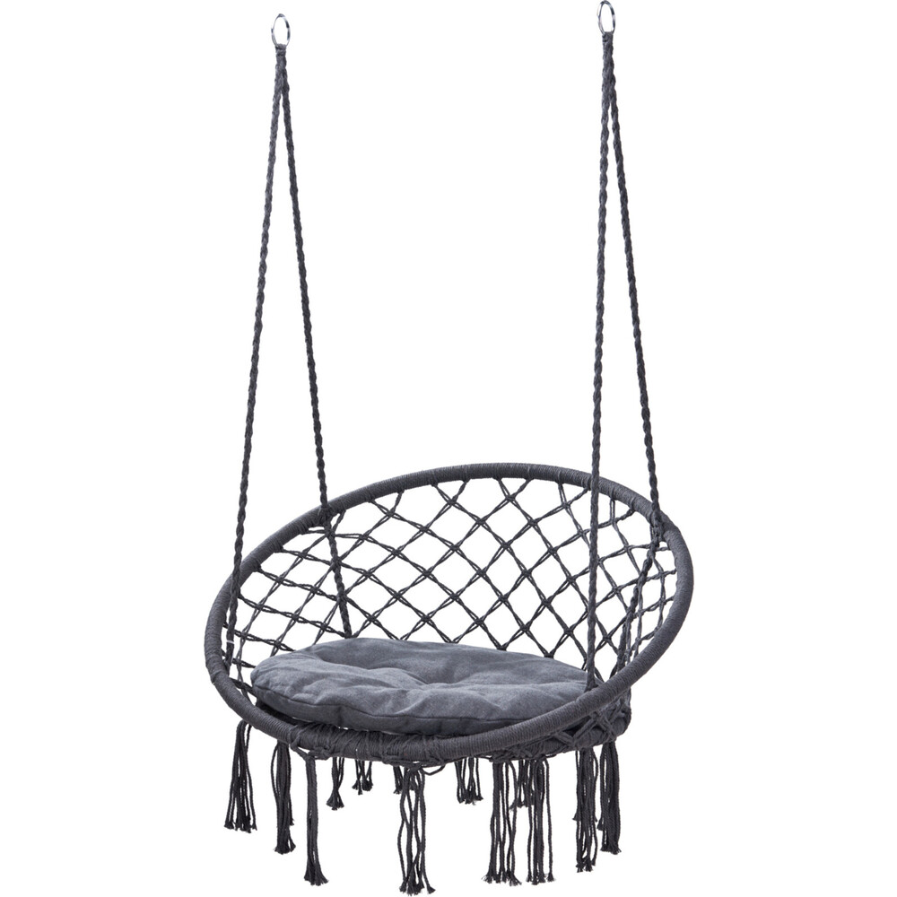 Schaukel-Hängesessel mit Sitzkissen und Befestigungsmaterial image number 1