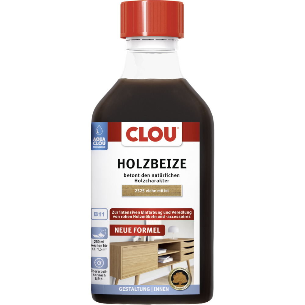 Aqua Clou Holzbeize Eiche mittel 250 ml image number 0