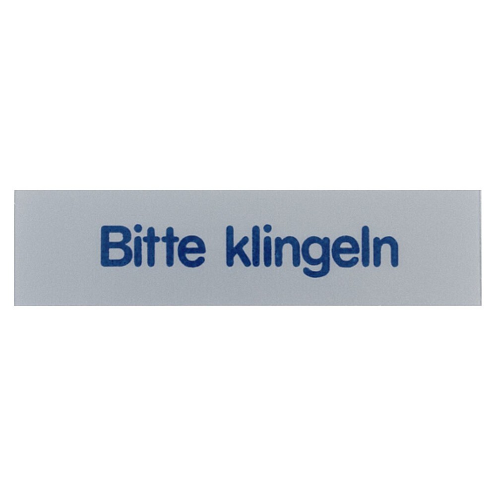 Türschild 80 x 20 mm, selbstklebend, Bitte klingeln image number 0
