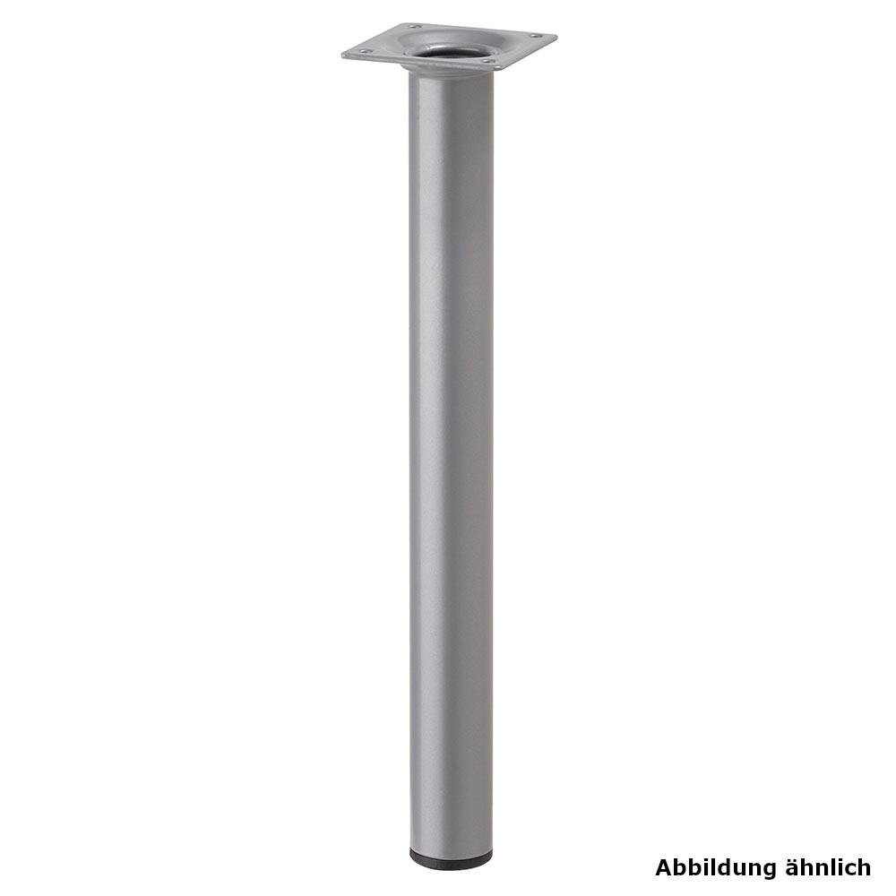Möbelfuß POP 200 x 30 mm rund in mattem Silber
