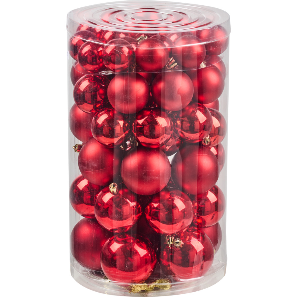 Weihnachtskugeln 60 Stück rot