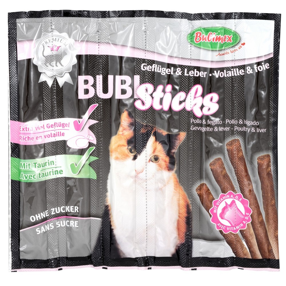 Katzensticks 6 Stück mit Geflügel und Leber