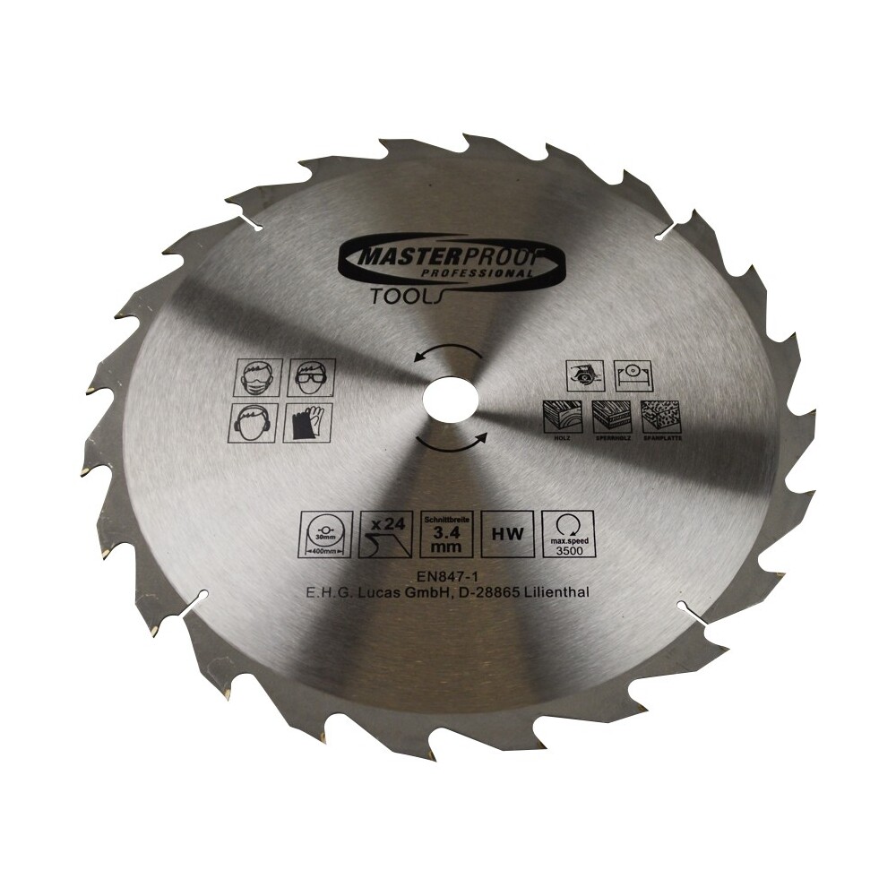 Kreissägeblatt 400x2,2mm 24Zähne Holz Spanplatte Sperrholz Hand Tisch Kreissäge