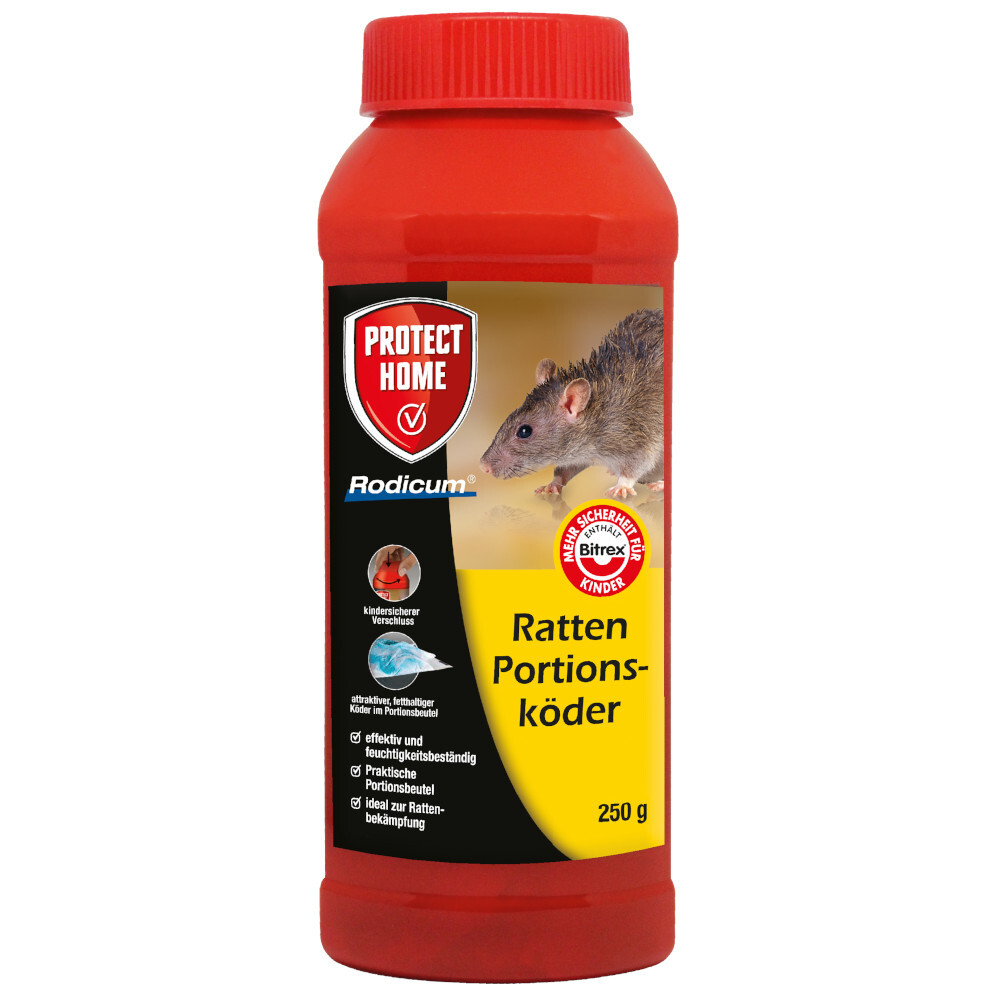 Ratten Portionsköder Protect Home Rodicum 250 g effektiv und zuverlässig image number 0