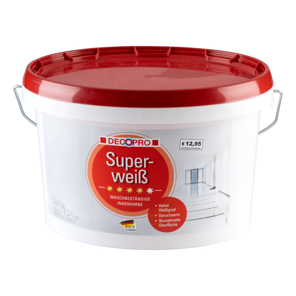 DECOPRO Superweiß 2,5 Liter matt hochdeckend image number 0