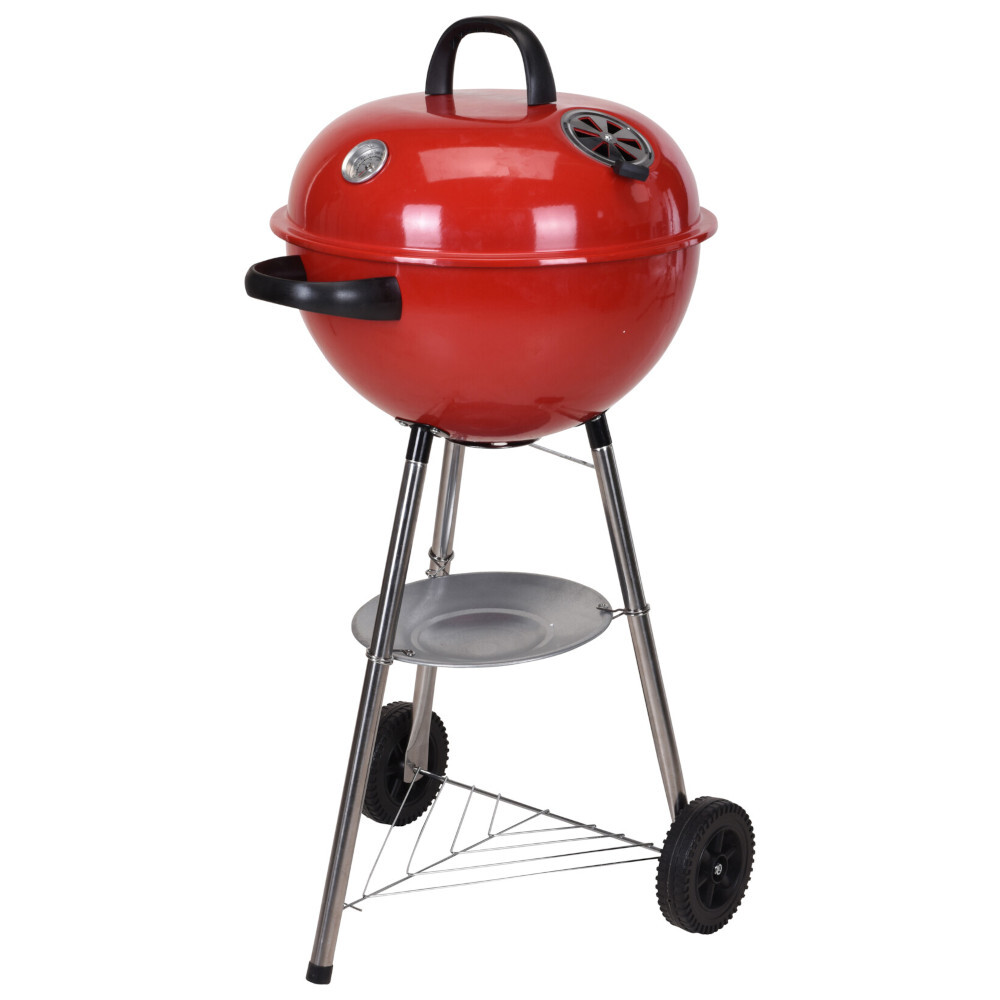 Kugelgrill fahrbar Edelstahl rot - B-Ware image number 1