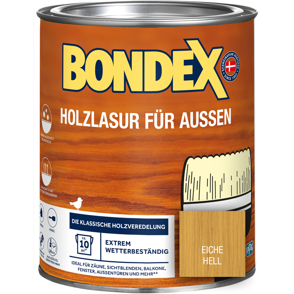 BONDEX Holzlasur f&uuml;r Aussen Eiche hell 750 ml image number 0