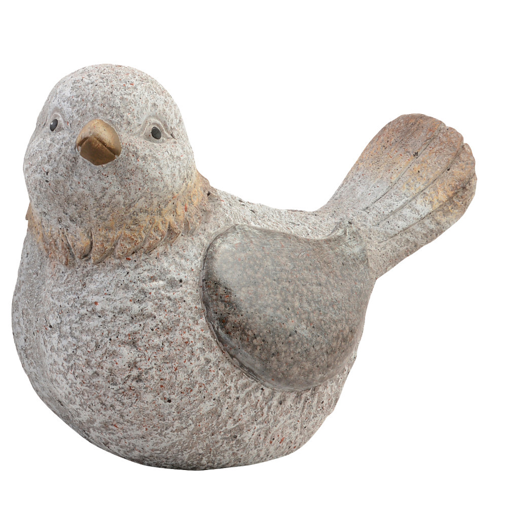 Deko Steinfigur Spatz aus Magnesium in 2 verschiedenen Modellen image number 1