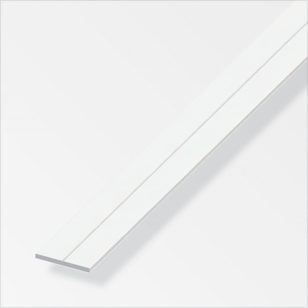 Flachstange 23,5 x 2 mm 1 m Hart-PVC weiß image number 0