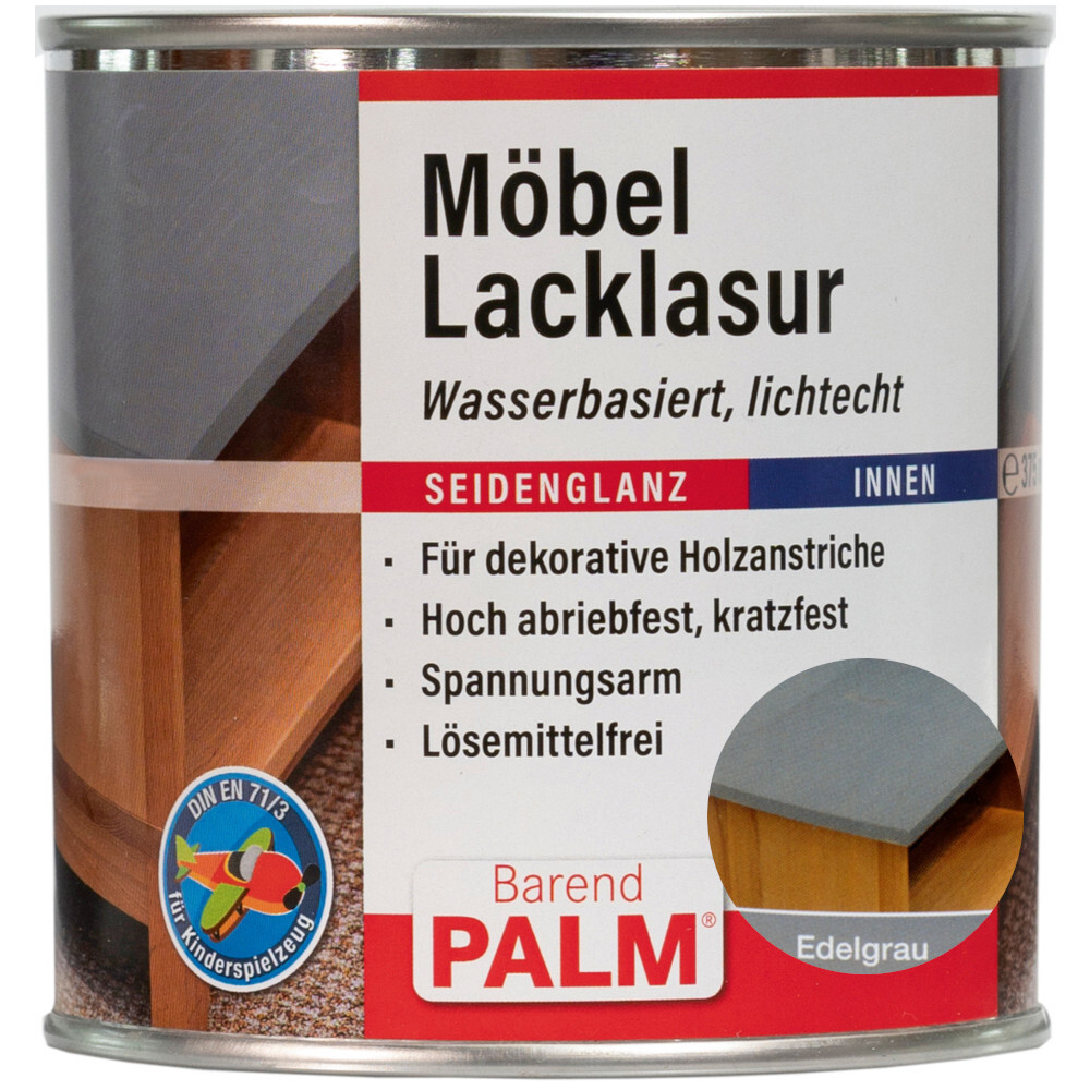 Barend Palm Möbel-Lacklasur Edelgrau 375 ml