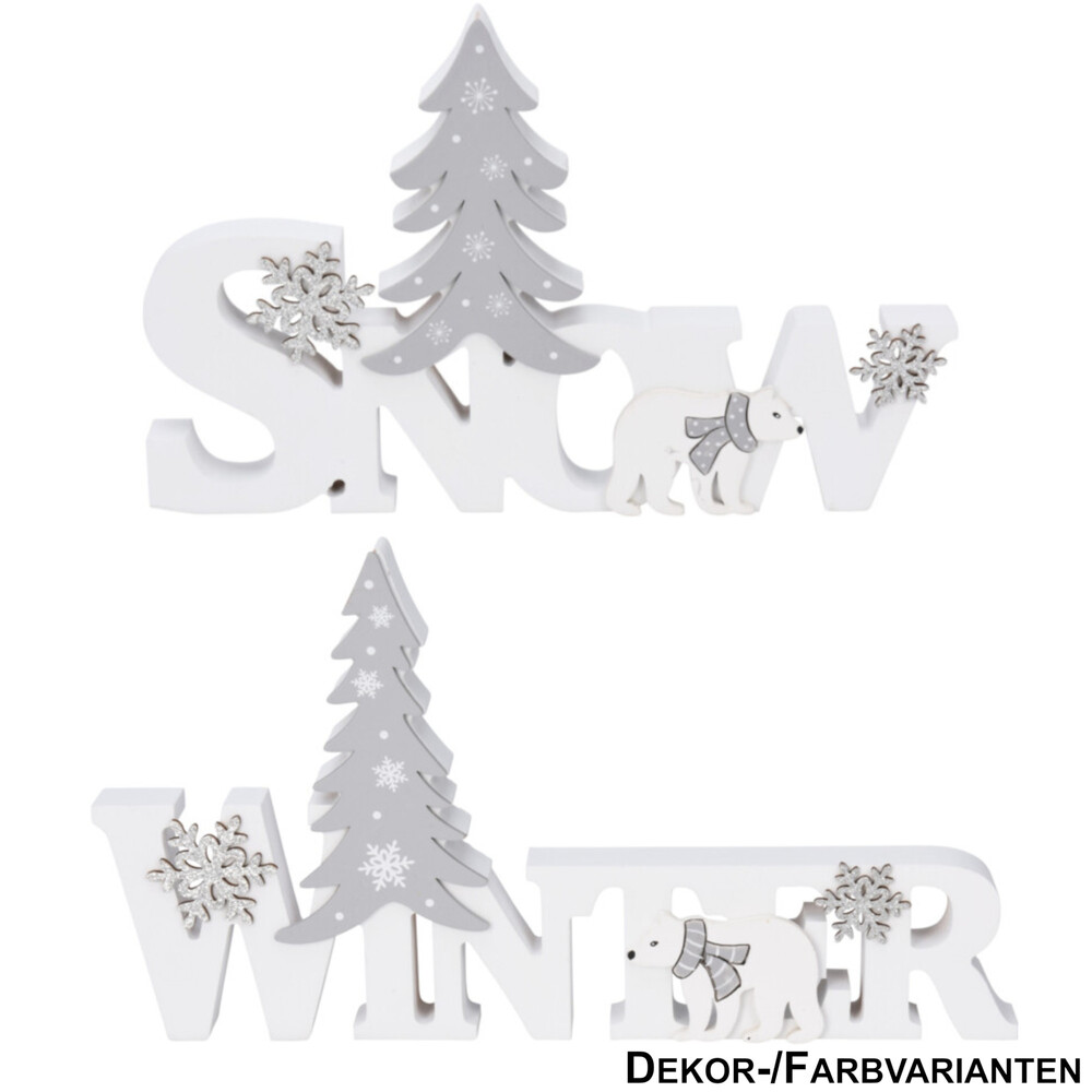 Schriftzug "Winter" oder "Snow" aus Holz 30cm