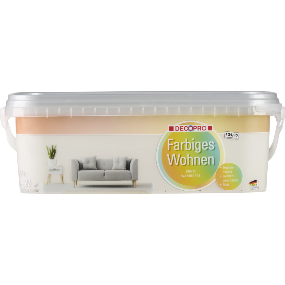 DECOPRO Wandfarbe 2,5 Liter kiesel matt image number 1