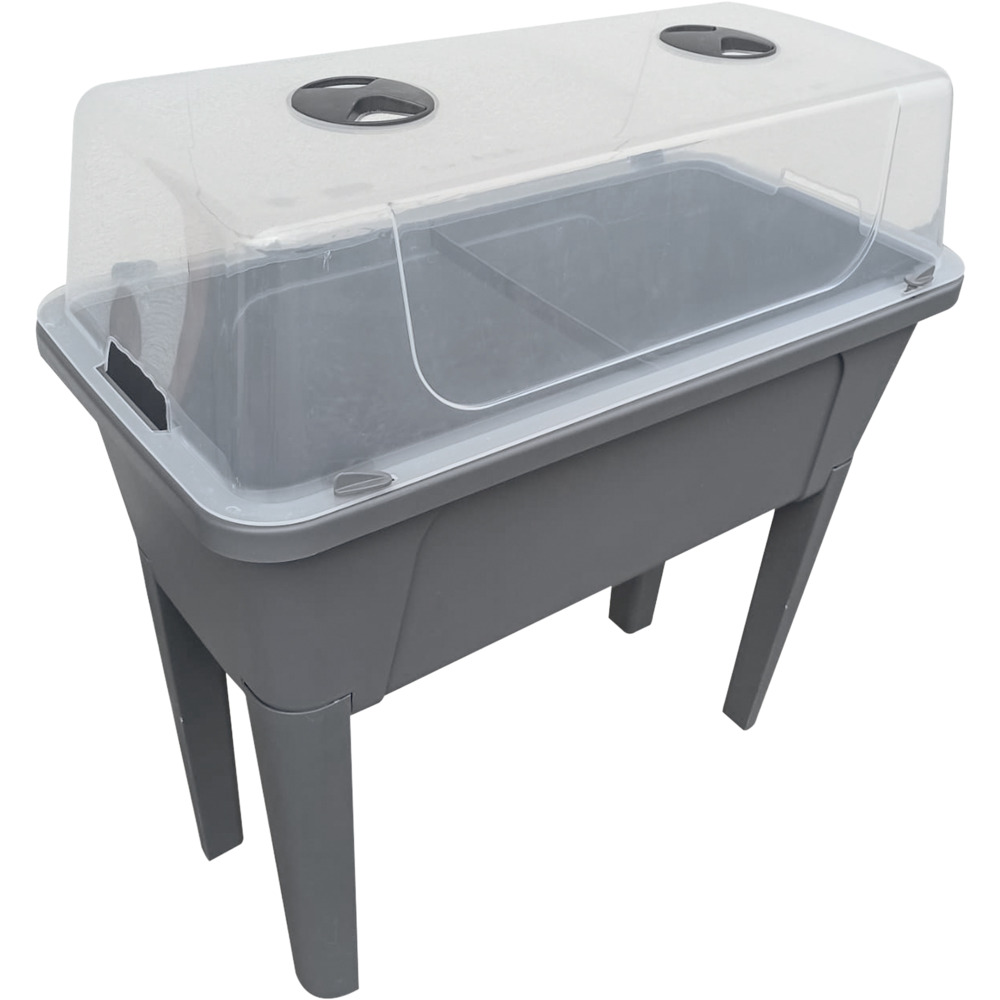 LEX Hochbeet grau mit Deckel