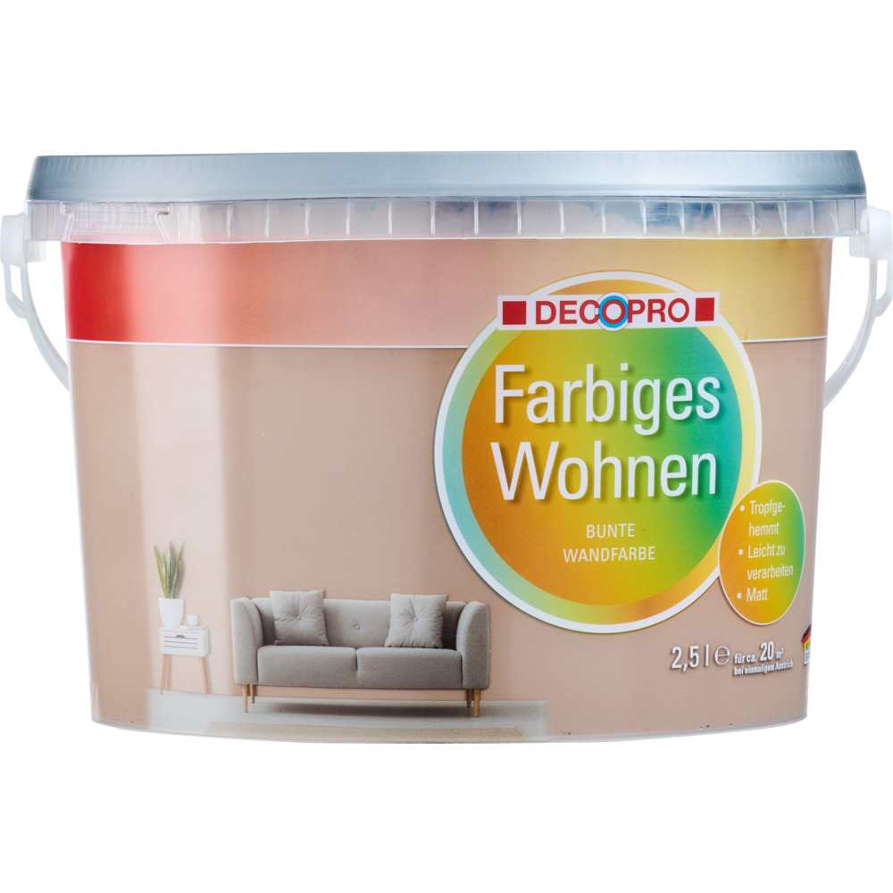 DECOPRO Wandfarbe 2,5 Liter cappuccino matt image number 0
