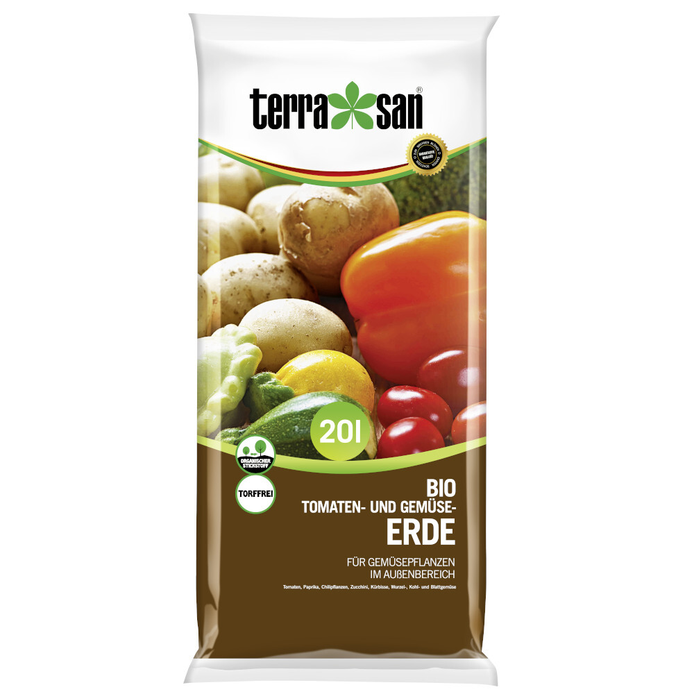 terrasan® Bio Tomaten- und Gemüseerde 20 Liter, torffrei