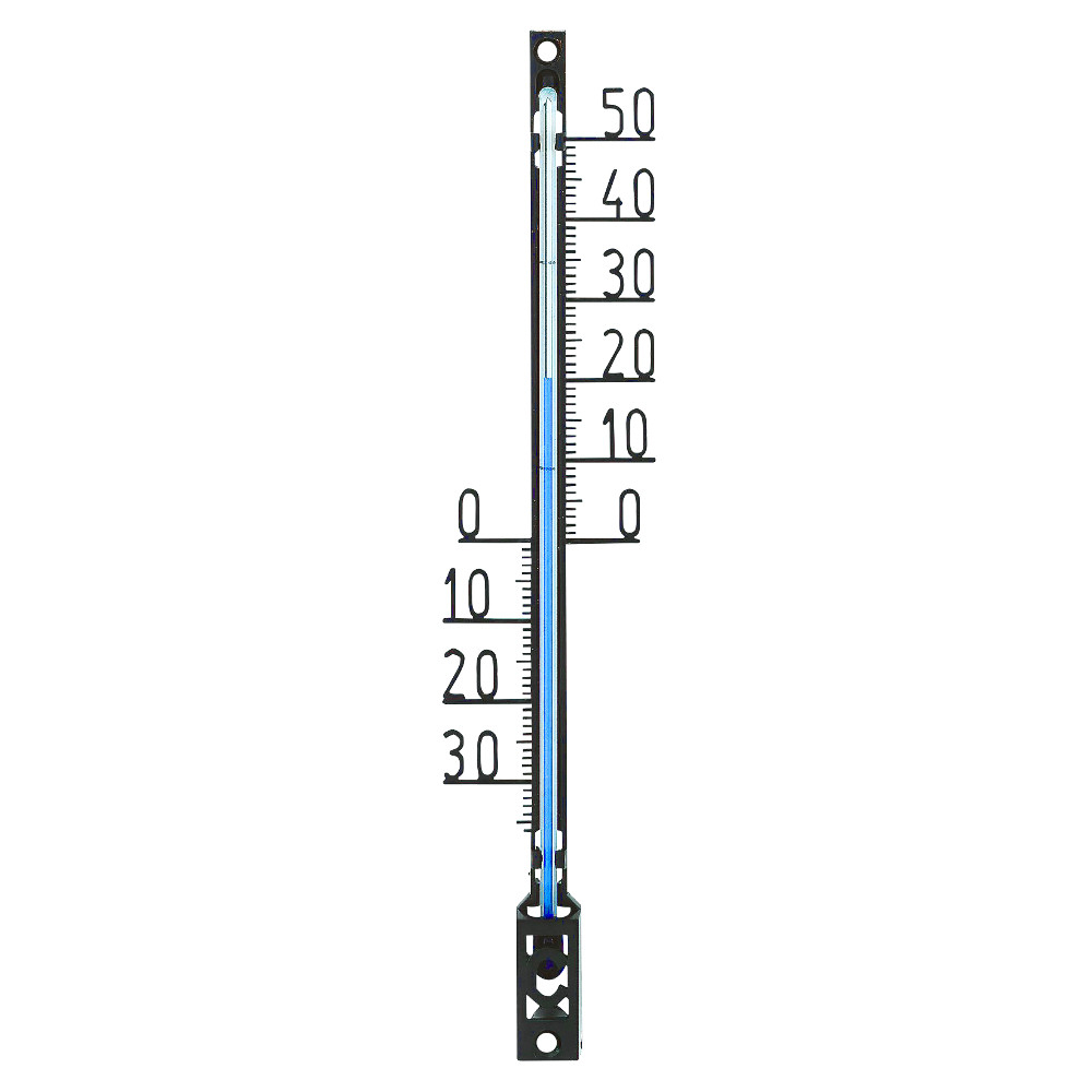 Thermometer 41,5 cm aus Kunststoff in schwarz