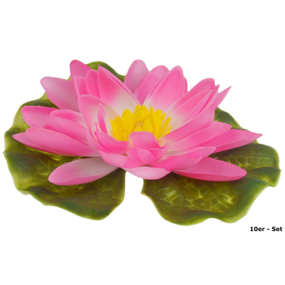 GARDENA Seerose Kunststoff &Oslash;13 cm rosa, 12 St&uuml;ck - B-Ware image number 0